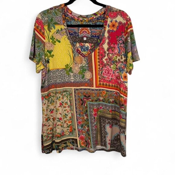 Johnny Was Calloway Favorite Short Sleeve V-Neck - Picture 6 of 6